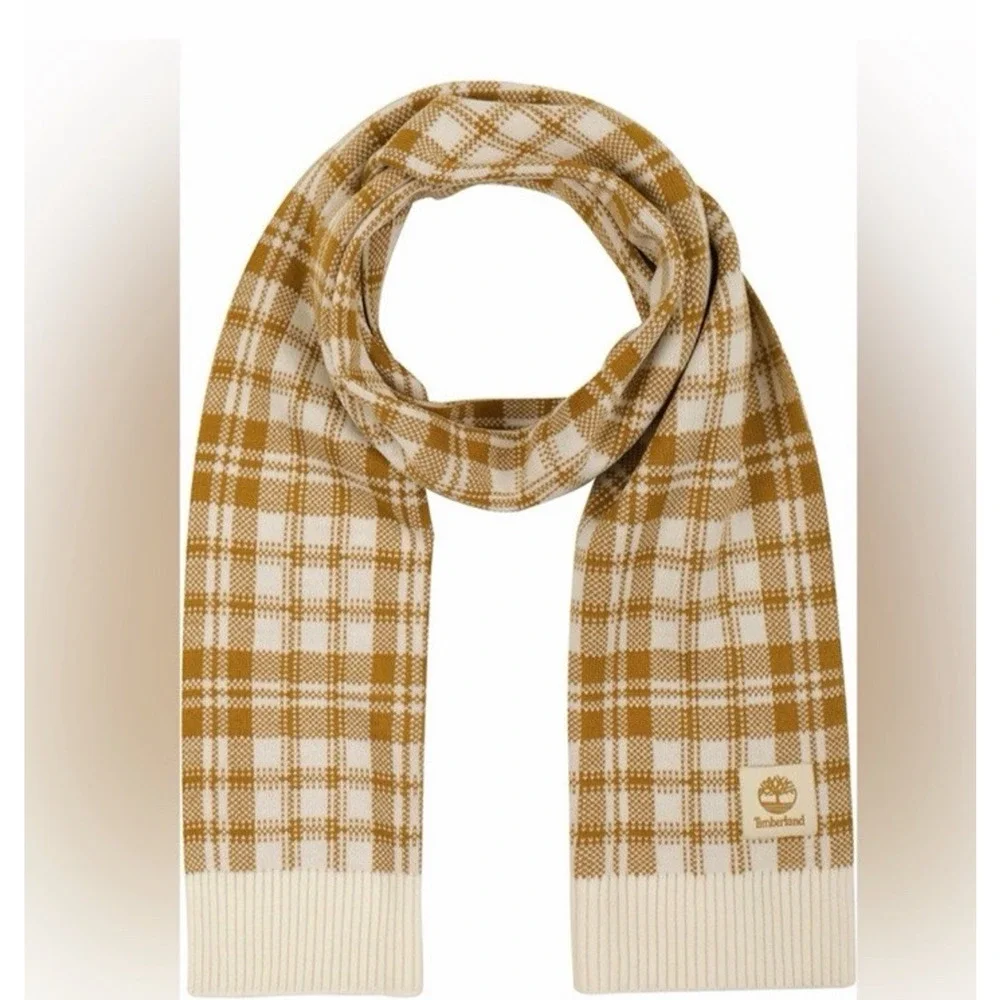 Timberland Buffalo Plaid Scarf‎ Knit Rectangle Preppy Academia Outdoors Camp